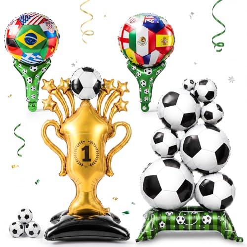 4 Pcs Soccer Balloons Party Decorations