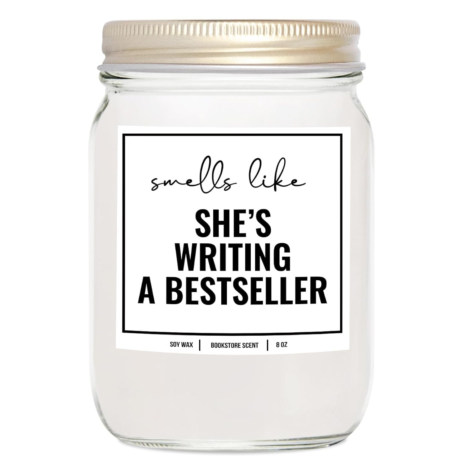 You Nique Designs Writer Candle 9Oz - Gifts For Journalists - Jar Candle, Author Gifts, Book Author - Cool Surprise For Writers And Authors