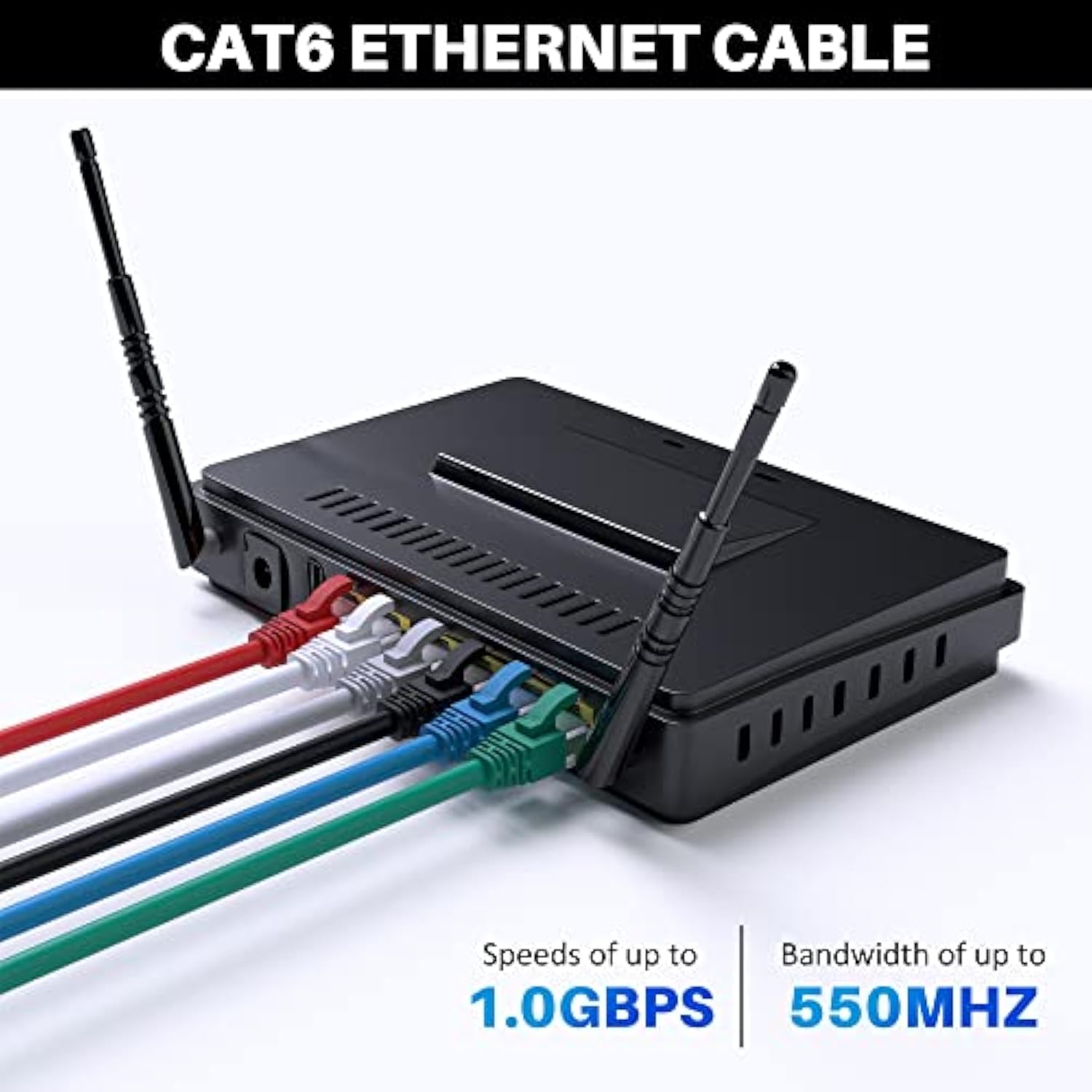 Cat 6 Ethernet Cable 250 Feet, Cat 6 Internet Cable, Cat6 Patch Cable, Network