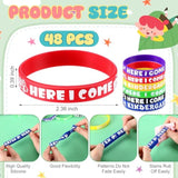 96 Pcs Kindergarten Here I Come Pencils Bracelets Kindergarten Pencils Wristbands For Kids, Back To School Gifts First Day Of School Supplies For Classroom Rewards Party Favors Goodie Bag