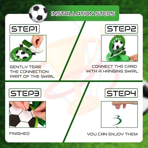 24Pcs Soccer Party Decoration