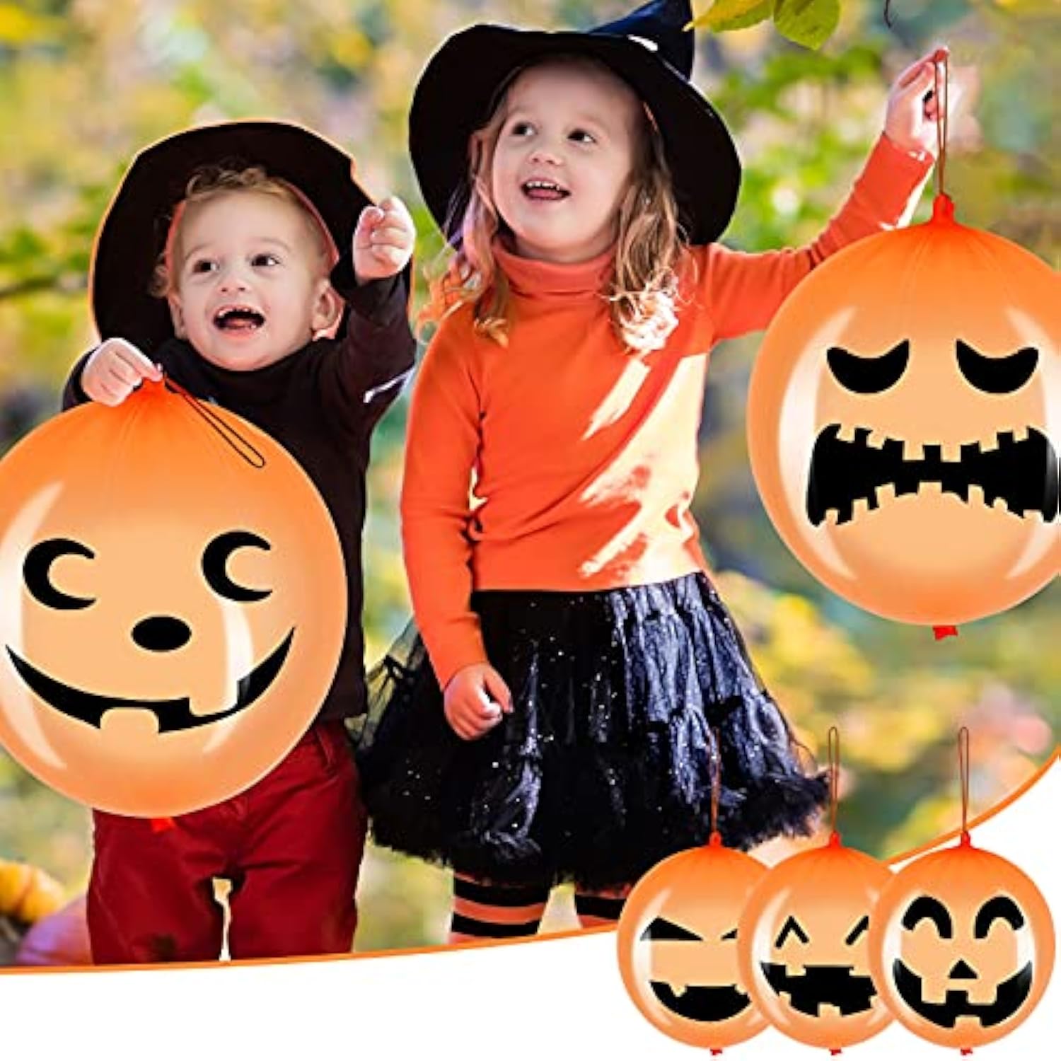 36pcs Halloween Punch Balloons Jack O Lantern Ghost Pumpkin Latex Party Favors