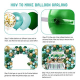 151Pcs Jungle Safari Balloon Garland Kit, Metallic Green Gold Tropical Balloons Arch Artificial Palm Leaves For Animal Dinosaur Two Wild One Birthday Baby Shower Decoration Boys Party Supplies