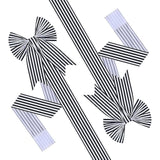 Handmade Rustic Black White Stripe Burlap Bows 4-Pack Farmhouse Christmas Decor For Kitchen Cabinets & Doors,Eco Friendly Linen Holiday Door Hangers,Bulk Wedding Wall Accents