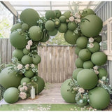 55pcs Double Stuffed Sage Green Balloon Garland Kit for Baby Shower & Parties