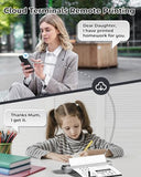 Q302 Wifi Portable Printers Wireless For Travel, Mini Thermal Printer With Reverse Charging, Upgraded 300Dpi Inkless Phone Printer Supports Us Letter/A4/B5/A5, Small Mobile Printer For Vehicles