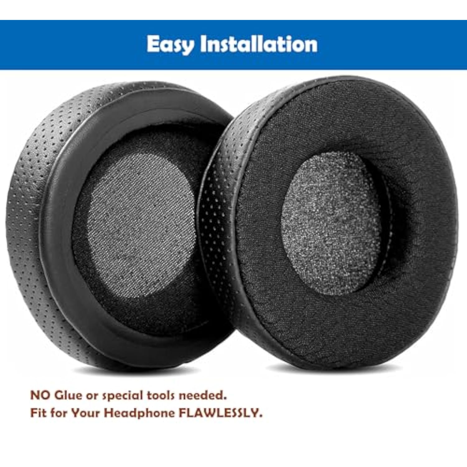Breathable Replacement Earpads Cushion Compatible With Beyerdynamic Dtx 350 Dtx 350M Headphones Ear Pads With Mesh Fabric/Punched Protein Leather And Memory Foam