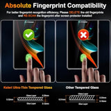 2 Pack For Samsung Galaxy S25 Ultra [6.9 Inch] Matte Glass Screen Protector + 2 Pack Camera Lens Protector With Easy Installation Kit, Fingerprint Unlock, Anti-Glare, 0.2Mm Tempered Glass