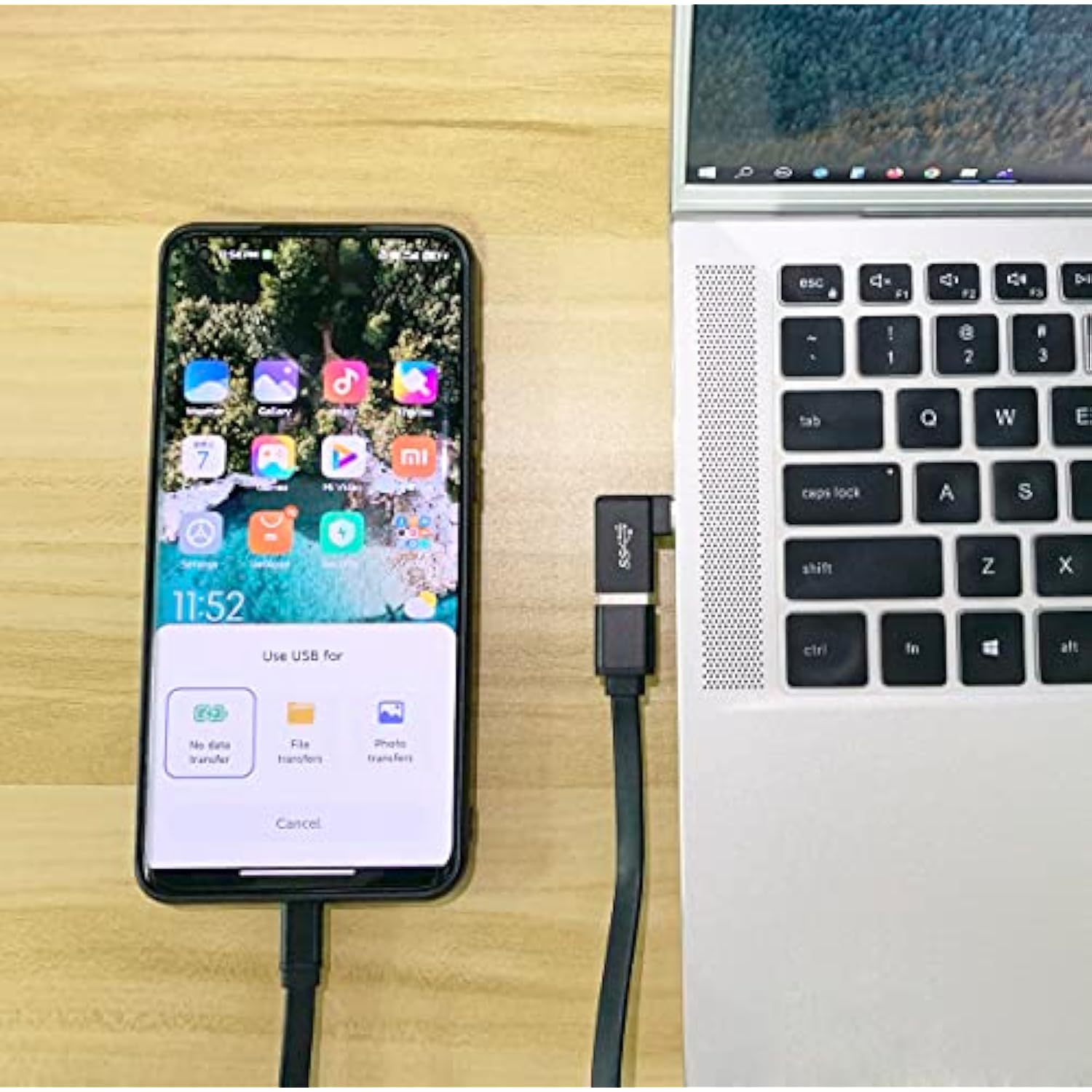 Usb C To Usb 3.0 Adapter 90 Degree (3 Pack), Usb-A 3.0 Female To Usb-C 3.1 Male Right Angle Otg Adapter Compatible With Macbook Pro, Laptop, Samsung Galaxy, Type-C Phones And More