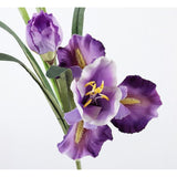 3Pcs Artificial Iris Flower Silk Flower 9 Heads,36 Inch Artificial Flowers Bouquet Fake Outdoor Cemetery Flower Arrangements And Wedding Holding Flowers,Dining Table Centerpieces(Purple)