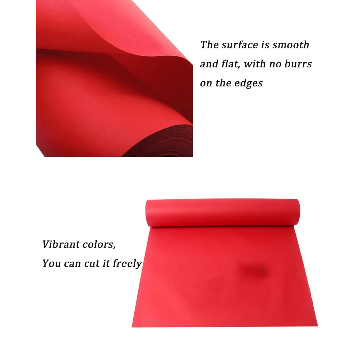 Kraft Paper Roll, Wrapping Paper For Gift Packaging, Crafts, Birthdays, Christmas (Red, 11.8" × 16.4')