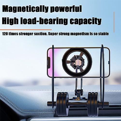 Magnetic Car Phone Holder, 360 Degree Adjustable Phone Mount for Auto Dashboard, Universal Car Accessories, Hands-Free Cell Phone Holder for iPhone