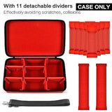 Extra Large Battery Hard Carrying Case, For Milwaukee M18 18V/ M12 12V Battery And Charger, Batteries Box Holder For 2.0/3.0/4.0/6.5/5.0/8.0/6.0/9.0-Ah Batteries, Adapter (Bag Only) - Red