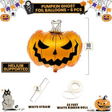 20Pcs Happy Halloween Balloons - Jack O’Lantern Pumpkin Party Decorations for Spooky Fun