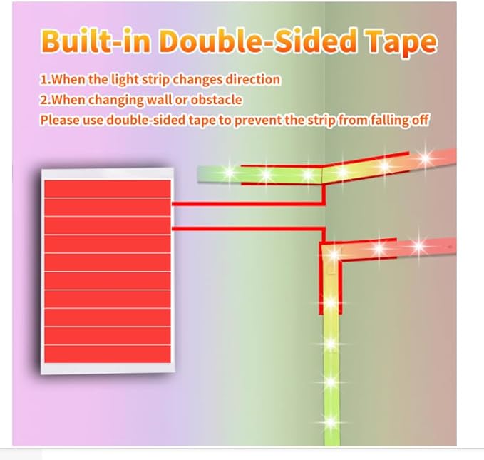 50ft RGB LED Strip Lights Color Changing Music Sync App & Remote Control Bedroom Party Decor