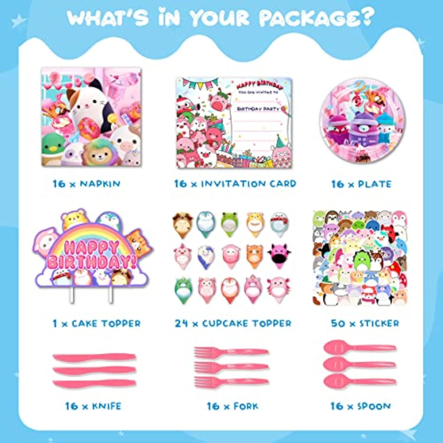 201 Pcs Birthday Party Supplies, Pink Strawberry Animal Theme Banner Backdrop Balloons