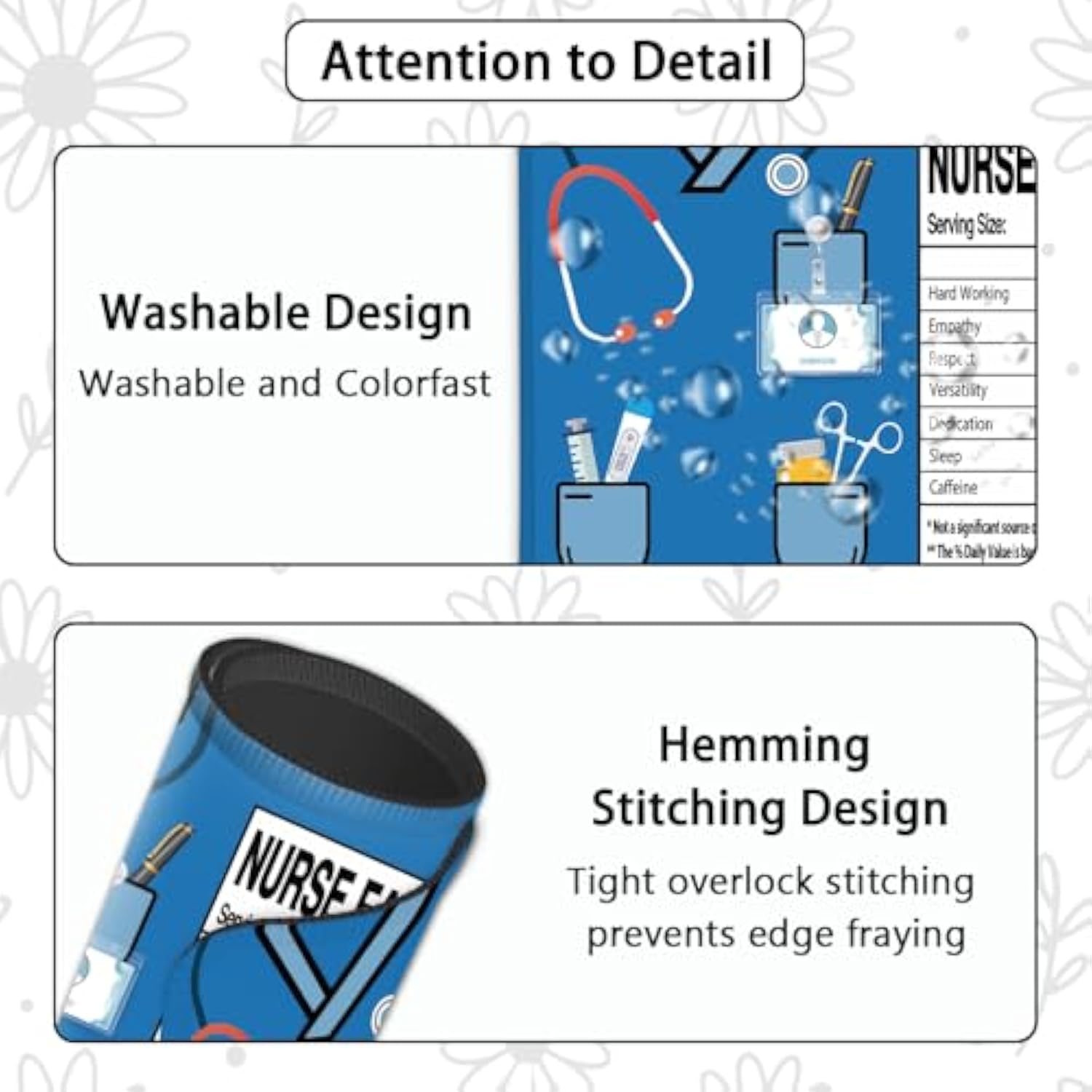 Nurse Facts Funny Mouse Pad, Funny Nurses Nutrition Facts Table For Nurses, Appreciation Gifts For Nurses Registered Nurses Rn, Gifts For Nurse Week, Graduation Gifts For Future Nurses