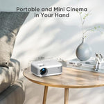 Mini Projector With Tr, 1080P Hd Portable Bluetooth Movie Projector, Compatible With Smartphone/Laptop/Tv Stick/Hdmi/Usb