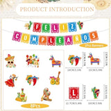 Mexican Birthday Party Decorations - 10Pcs Mexican Party Decorations Feliz Cumpleaños Banner Hanging Swirls Decoration Fiesta Themed Día De Los Muertos Cinco De Mayo Birthday Decor Supplies