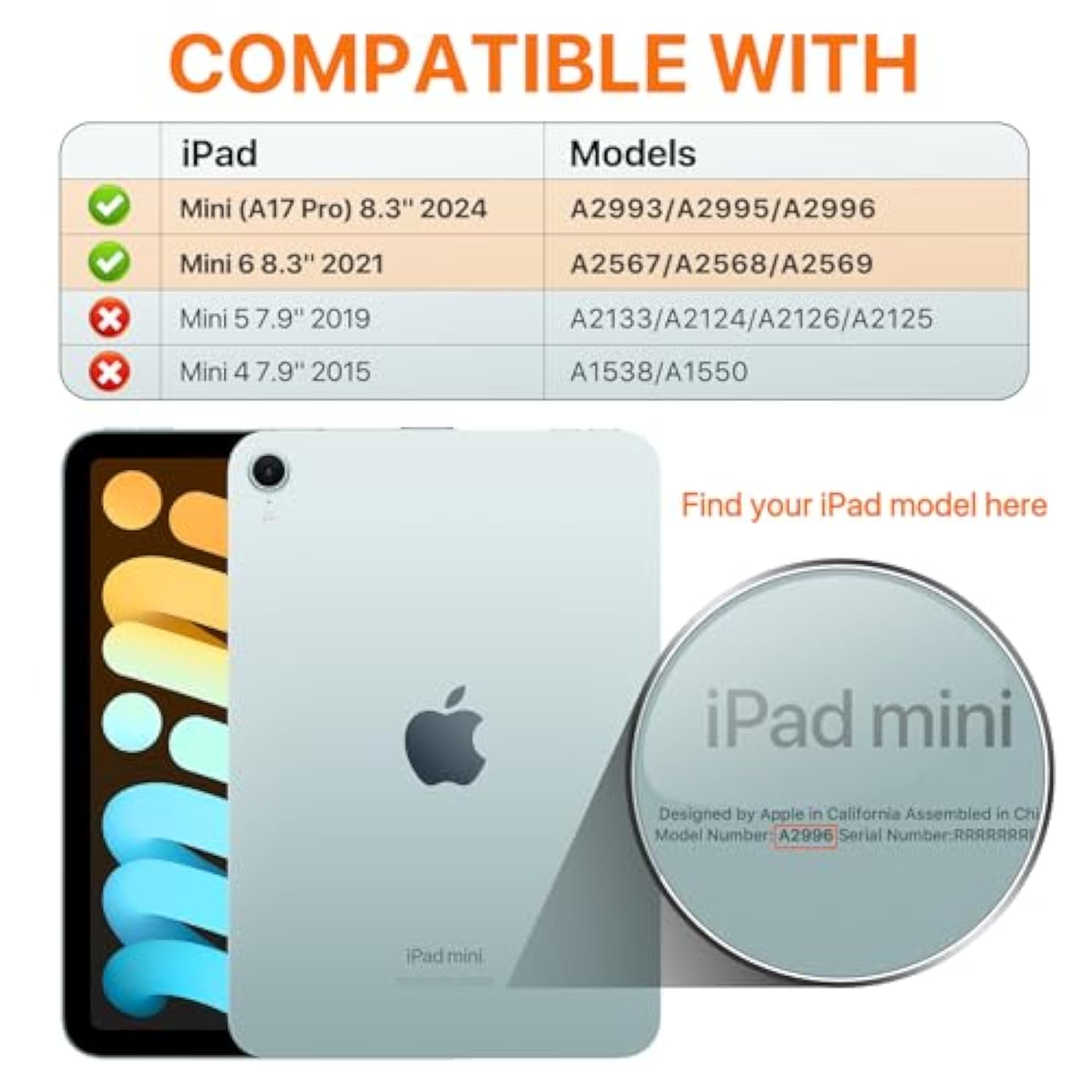 MoKo Case Fit New iPad Mini 6 2021 (6th Generation 8.3 inch), Soft TPU Translu