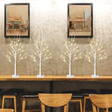 Christmas Decorations For Home, 2Ft Christmas Tree With Led Lights, Warm White Lights, Fairy Light Spirit Tree For Room Inside Fireplace Decor, Battery Powered, Timer (4Pk)