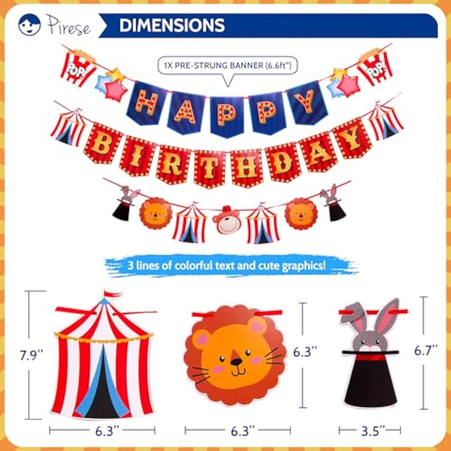 Carnival Theme Party Decorations, Circus Party Decorations, Carnival Birthday Party Decorations, Circus Birthday Party Supplies | Carnival Banner | Circus Banner | Carnival Balloons Decor