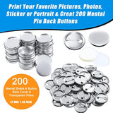 600 Pieces Blank Button Making Supplies Round Badge Button Parts Metal