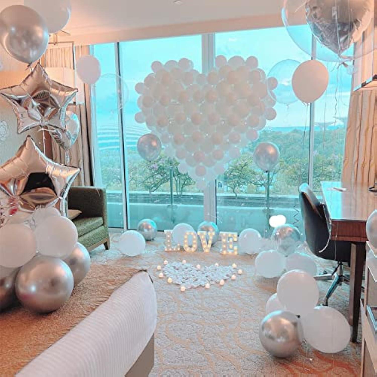 White Balloons,102Pcs 18In 12In 10In 5In White Latex Balloons Arch Garland For Wedding,Bride Engagement, Festival Picnic, Birthday,White Theme Anniversary Christmas Decoration