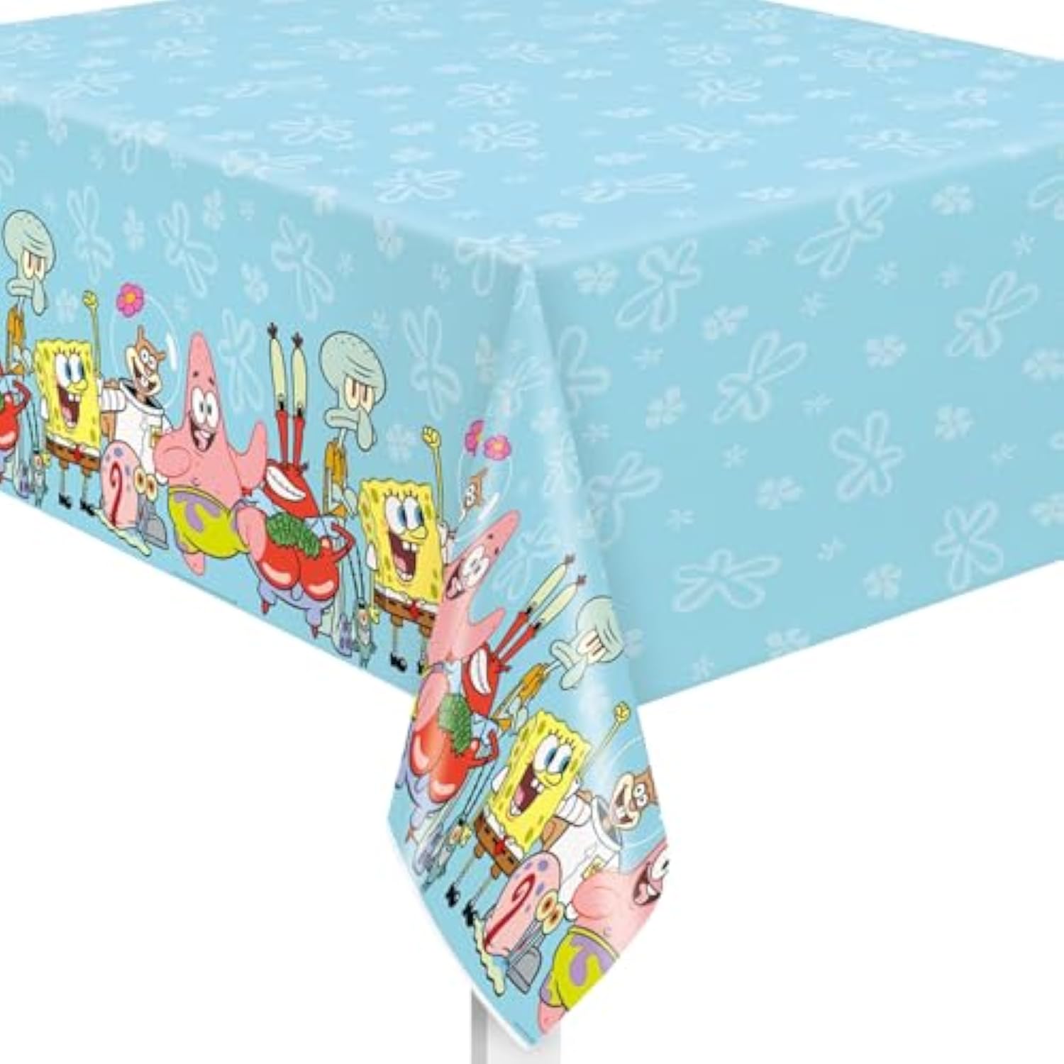 Unique Spongebob Squarepants Plastic Table Cover - 54" x 84" (1 Pc) - Rectangular Tablecloth - Perfect for Kids Birthdays & Parties
