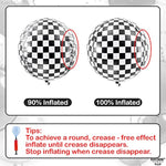 , Black And White Checkered Balloons - 22 Inch, Pack Of 12 | Race Car Balloons For Race Car Birthday Party Decorations | Racing Party Decoration | Checkered Party Decorations | Emo Party Decor