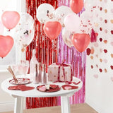 Valentine'S Day Door Streamers,Red And Pink Photo Booth Backdrop Metallic Streamers Foil Fringe Curtain For Birthday Valentine'S Day Bridal Shower Engagement Party Decoration