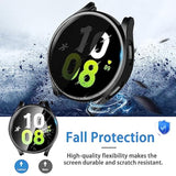 4+4 Pack For Samsung Galaxy Watch 5/4 44Mm Smartwatch Case, [Anti-Peeping] Tempered Glass Privacy Screen Protector+ All-Round Pc Matte Protective Cover Bumper