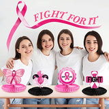 9 Pcs Breast Cancer Awareness Honeycomb Centerpiece Breast Cancer Decor