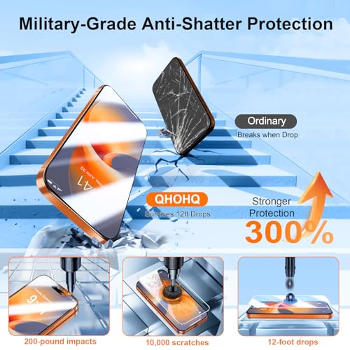 [1-Second Auto-Install] 3 Pack Screen Protector for iPhone 17 Pro Max [6.9 Inch] + 1 Set Camera Lens Protector, 9H+ Shatterproof Tempered Glass,