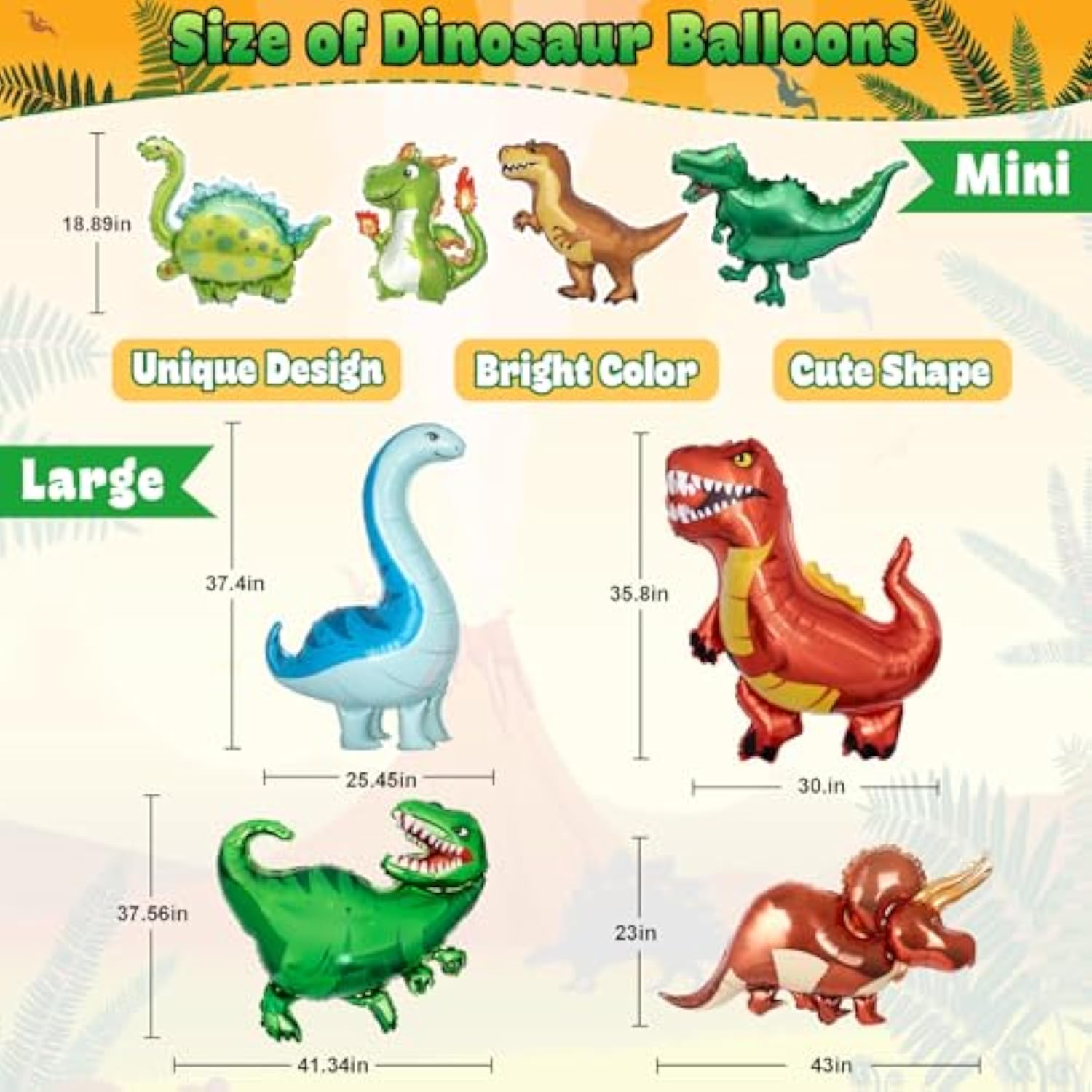 Dinosaur Birthday Party Decorations Supplies Happy Birthday Banner Crepe Paper Green Orange Blue Gold Dino Foil Balloons Garland Arch Kit For Jungle Safari Dinosaur Themed Baby Shower Party Boys Kids
