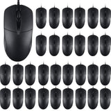 60 Pcs Black Wired Usb Computer Mouse Bulk - 1000 Dpi 3 Button Corded With Home Office Noiseless Simple For Laptop Desktop Pc (Yx-Mouse60)