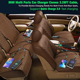 Multi Ports Usb Car Charger, 96W 6 Port Qc3.0 Fast Adapter Multiple Ports, With Four Quick Charge 3.0 Port, 12V-24V Multi Device Cigarette Lighter For Smart Phone & Tablets Charging