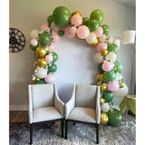 12 Inches Sage Green Gold Pink Balloons Kit, 55Pcs Oliva Green White Metallic Gold And Baby Pink Party Balloons With Ribbons For Birthday Wedding Baby Shower Graduation Eucalyptus Party Decorations