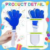 6pcs Jumbo 11 Inch Hand Clappers Blue White Noise Makers Party Supplies