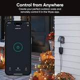 Plug Outdoor, Dual Outlets Energy Monitoring, Ip64, 2.4Ghz Wifi Smart Plug, Works With Alexa, Google Assistant, Ifttt, No Hub Required, Black