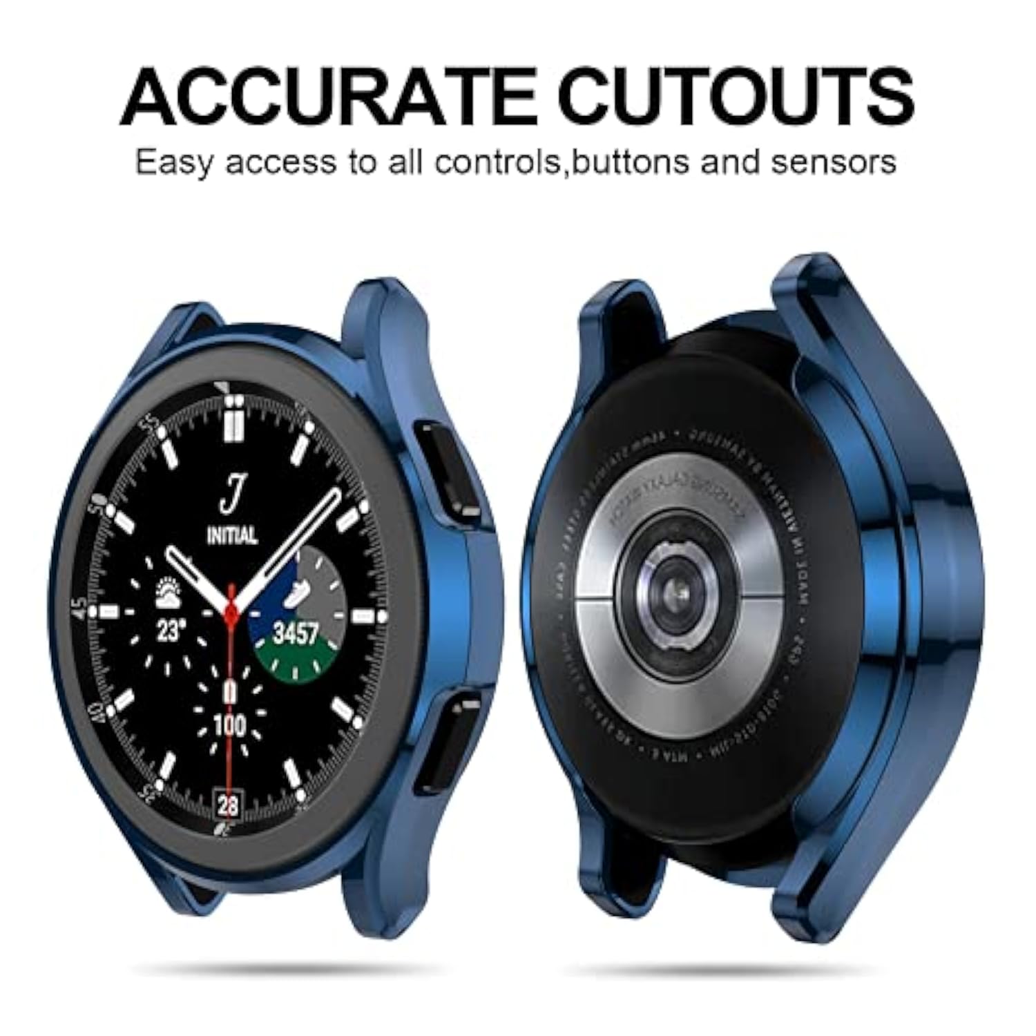 [6+6] Pack For Samsung Galaxy Watch 4 Classic 46Mm Case With Screen Protector, Soft Tpu Cover Protective Bumper Shell + Tempered Glass Screen Protector Film For Galaxy Watch 4 Classic 46Mm
