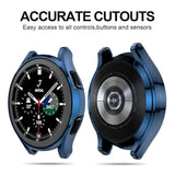 [6+6] Pack For Samsung Galaxy Watch 4 Classic 46Mm Case With Screen Protector, Soft Tpu Cover Protective Bumper Shell + Tempered Glass Screen Protector Film For Galaxy Watch 4 Classic 46Mm