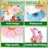 Spring Party Decorations Hello Spring Banner Sunflowers Butterfly Hanging Swirl Decor Daisy Honeycomb Centerpiece Table Toppers Spring Summer Floral Party Decor For Birthday Wedding 31Pcs