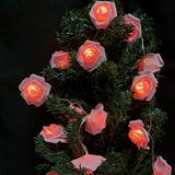 Rose Flower String Lights,2M 20Led Battery Operated Romantic String Lights Bright Warm Flower Rose Lamp Fairy Light For