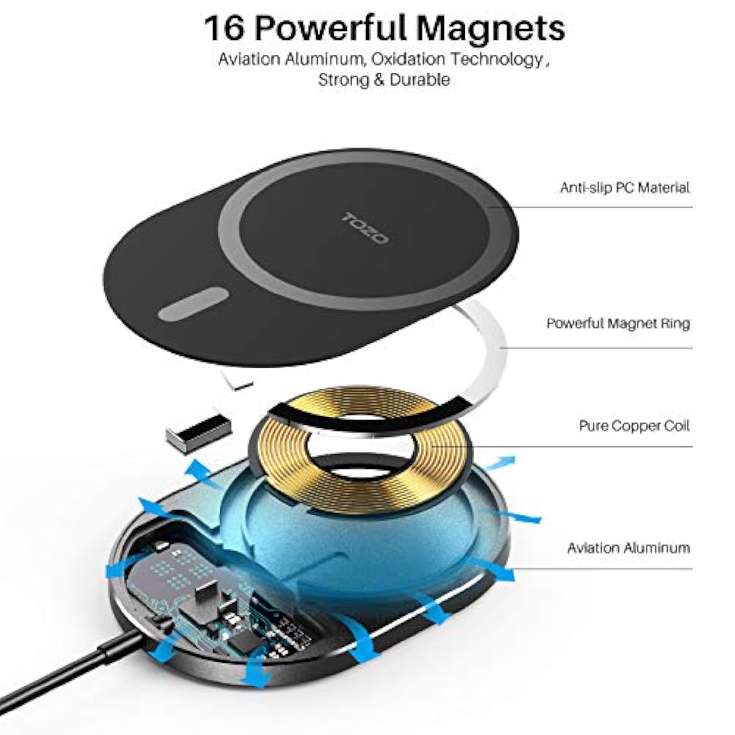 W10 Magnets Wireless Charger Compatible For Iphone 14/14 Plus/14 Pro/14 Pro Ma