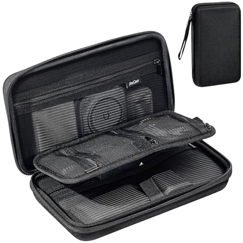 Large Hard Travel Electronic Organizer Case For Macbook Power Adapter Chargers Cables Tech Organizer Hard Drive Usb Flash Disk Sd Card Portable Electronics Accessories Bag -Black