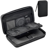 Large Hard Travel Electronic Organizer Case For Macbook Power Adapter Chargers Cables Tech Organizer Hard Drive Usb Flash Disk Sd Card Portable Electronics Accessories Bag -Black