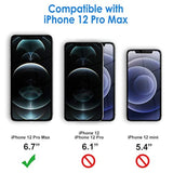 Jetech Case For 12 Pro Max 6.7-Inch, Non-Yellowing Shockproof Phone Bumper Cover, Anti-Scratch Clear Back (Clear)