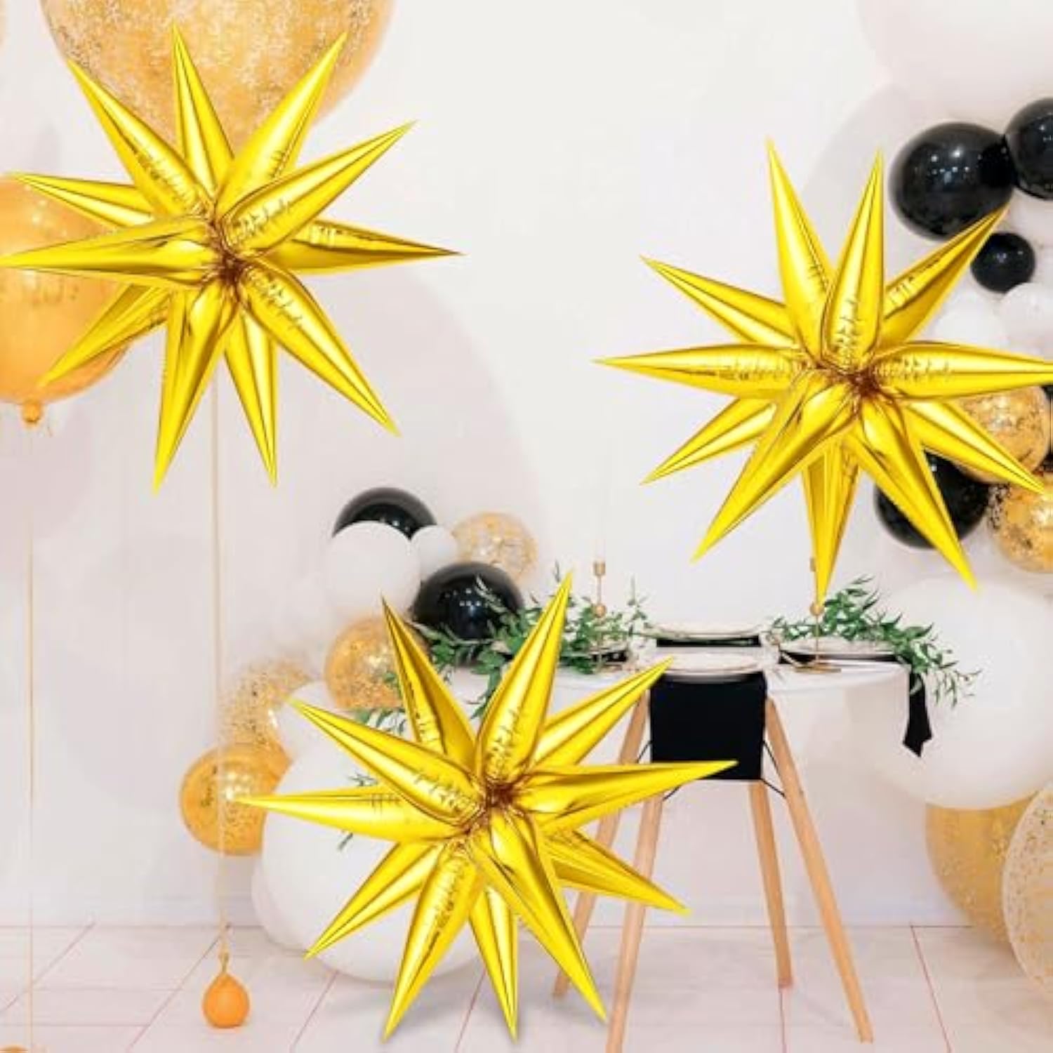 36pc Gold Star 26in Mylar Foil Balloons Birthday Wedding Graduation Party