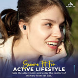 Wireless Earbuds | Bluetooth 5.3 Earbuds With 40H Playtime | Ipx7 Waterproof | Memory Foam Ear Tips | Ear Phones With Cable | Won'T Fall Out |Black| Gaming Ear Tips.